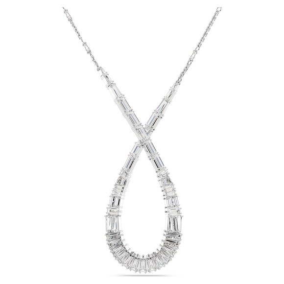 Swarovski Hyperbola PendantElegant Silver Necklace with Crystal Accen…
